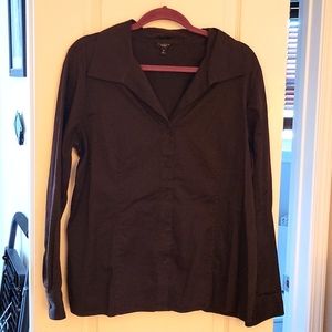 Talbots Button up stretch Blouse